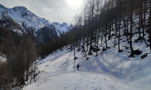 Skitour Hohes Haus - Zustieg Winkeltal oberhalb der Lackenkammern mit Blick zum Regenstein und Arnhörner