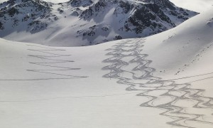 Skitour Hohes Haus - Aufstieg- und Abfahrtsspur