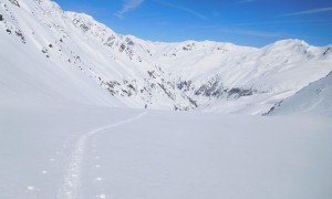 Skitour Althaus 2018 - Aufstieg, Rückblick Hochalmspitze