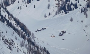 Skitour Althaus 2018 - Gipfelsieg, Blick ins Volkzein