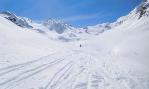 Skitour Althaus 2018 - Abfahrt, Rückblick Althausscharte