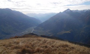 Bergtour Hintereggkogel - Blick ins Iseltal mit Großer Zunig