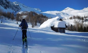 Skihochtour Hochalmspitze - bei der Hochalmhütte