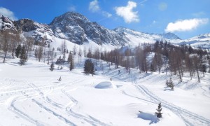 Skihochtour Hochalmspitze - bei der Hochalmhütte