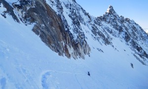 Skihochtour Dreiherrrenspitze - bei der Schlüsselstelle