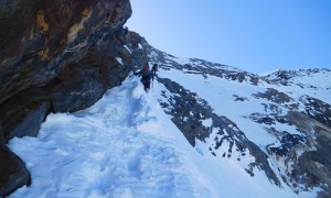 Skihochtour Dreiherrrenspitze - bei der Schlüsselstelle