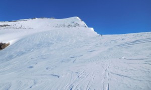 Skihochtour Dreiherrrenspitze - Sattel, Schlussanstieg