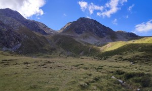 Klettertour Sauspitze - Zustieg, Blick zur Althausscharte