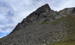 Klettertour Sauspitze - Abstieg, Rückblick Grat