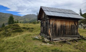 Klettertour Sauspitze - Abstieg, bei der Villponer Alm