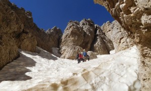 Klettertour Westliche Zinne - Zustieg über Rinne