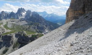 Klettertour Westliche Zinne - Rückweg