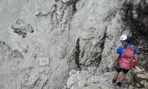 Klettersteig Hochweißstein - beim Einstieg Ferrata Sartor