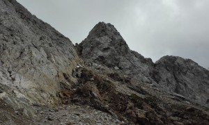 Klettersteig Hochweißstein - Abstieg Schwarze Rinne, Rückblick