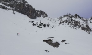 Skitour Kinigat - Aufstieg zum Hintersattel über die Tscharre