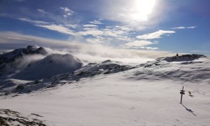 Skitour Kinigat - beim Filmoorsattel