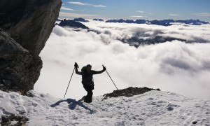 Skitour Kinigat - Aufstieg über Rampe