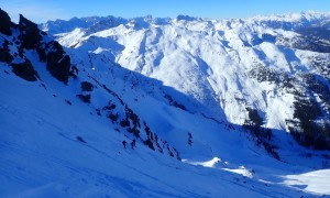 Skitour Hochspitz - steile Abfahrt Nordwestflanke