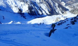 Skitour Hochspitz - steile Abfahrt Nordwestflanke