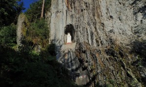 Klettersteig Steinwand - Madonna beim Zustieg