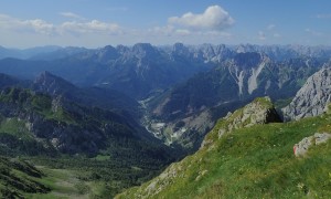 Klettersteig Steinwand - Blick Richtung Forni Avoltri (Friaul)