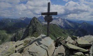 Klettersteig Steinwand - Edigon, Blick zum Hochkopf