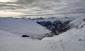 Skitour Hochgrabe - Aufstieg, Blick zur Dreischusterspitze