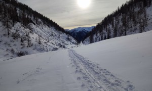 Skitour Hochgrabe - Rückweg Einattal