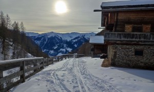 Skitour Hochgrabe - Rückweg Einattal, bei der Schmidhofalm