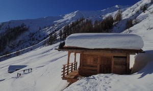 Skitour Kärlsspitze - Zustieg Rosstal, bei der Wasegge-Schupfe