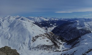 Skitour Kärlsspitze - Gipfelsieg, Blick nach Innervillgraten