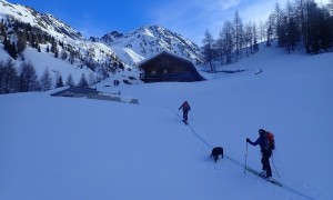 Skitour Gumriaul - bei der Tilliachalm