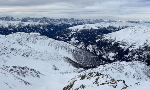 Skitour Gölbner - Gipfelsieg, Blick nach Außervillgraten