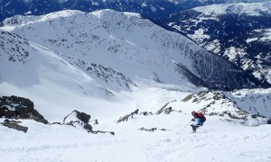 Skitour Gölbner - steile Abfahrt