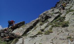 Bergtour Domhütte - steiler Aufstieg