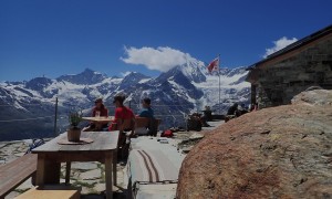 Bergtour Domhütte - Zinalrothorn und Weisshorn