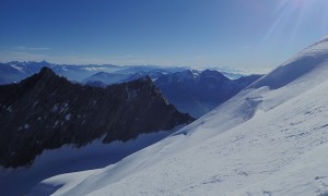 Hochtour Dom - Blick zum Nadelhorn und Lenzspitze