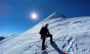 Hochtour Dom - Festigrat, kurz vor dem Gipfel