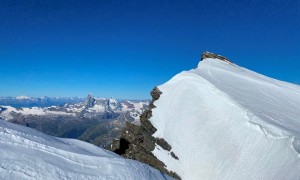 Hochtour Dom - Festigrat, Rückblick zum Vorgipfel