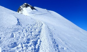 Hochtour Dom - Rückblick Abstieg Hohberggletscher