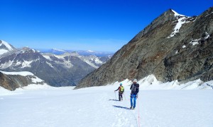 Hochtour Dom - Abstieg Hohberggletscher