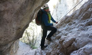 Klettersteig Burrone Giovanelli - im Steig