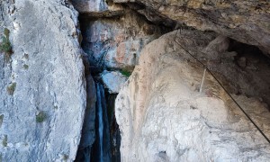 Klettersteig Burrone Giovanelli - im Steig