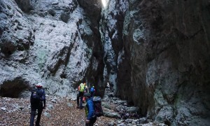 Klettersteig Burrone Giovanelli - im Steig