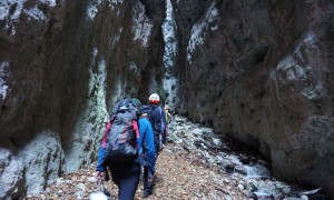 Klettersteig Burrone Giovanelli - im Steig