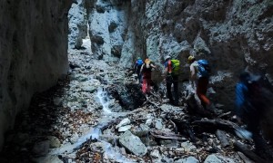 Klettersteig Burrone Giovanelli - im Steig