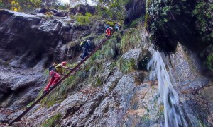 Klettersteig Burrone Giovanelli - im Steig