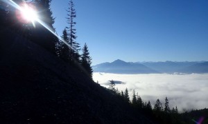 Klettersteig Ellmauer Halt - Zustieg, Blick zum Kitzbüheler Horn