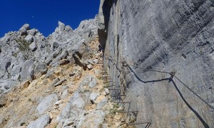 Klettersteig Ellmauer Halt - Gamsängersteig, bei der Jägerwandtreppe