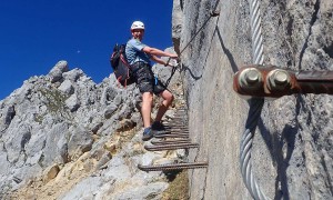 Klettersteig Ellmauer Halt - Gamsängersteig, bei der Jägerwandtreppe